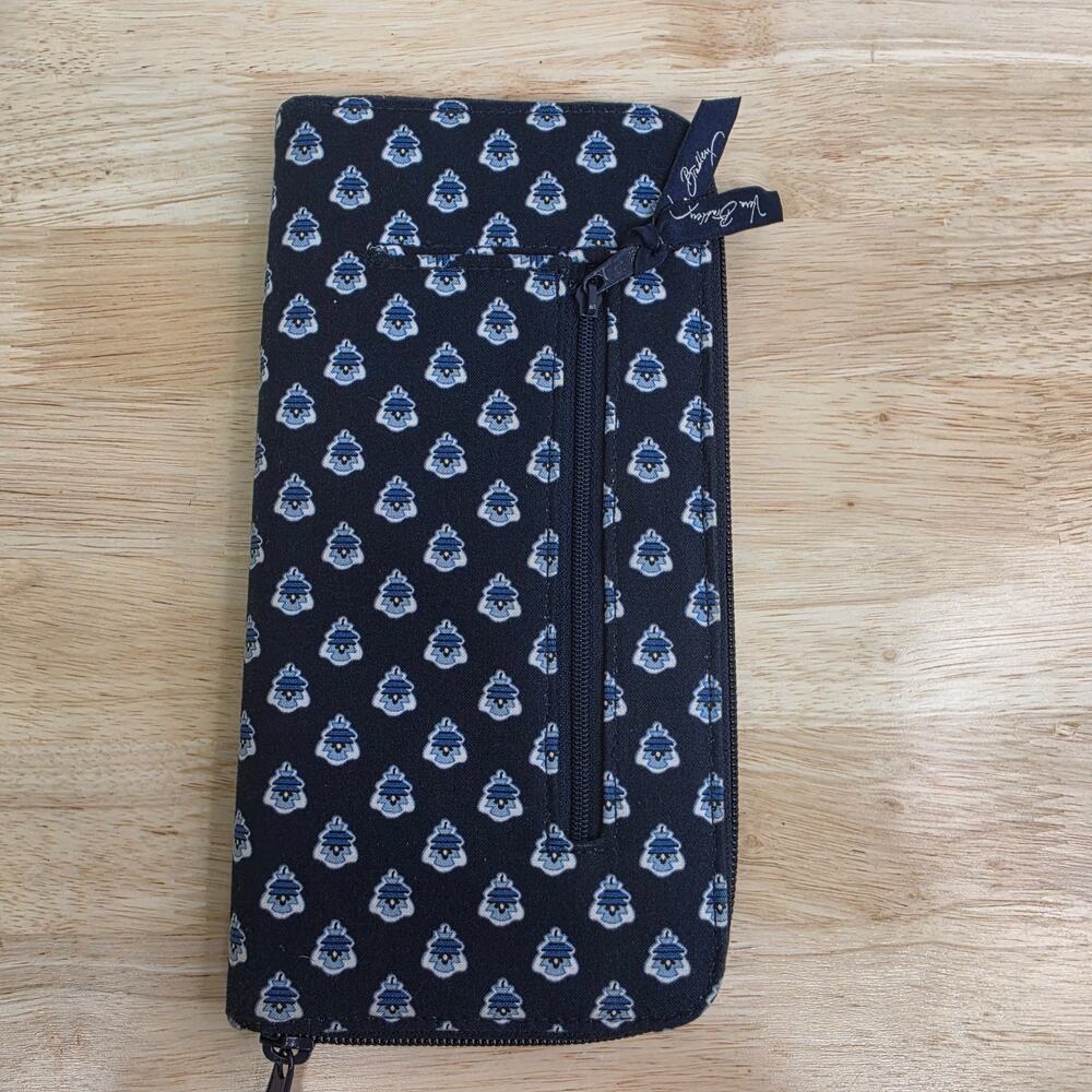 Vera Bradley Travel Organizer Wallet Blue Nantucket Zip Around Passport Document